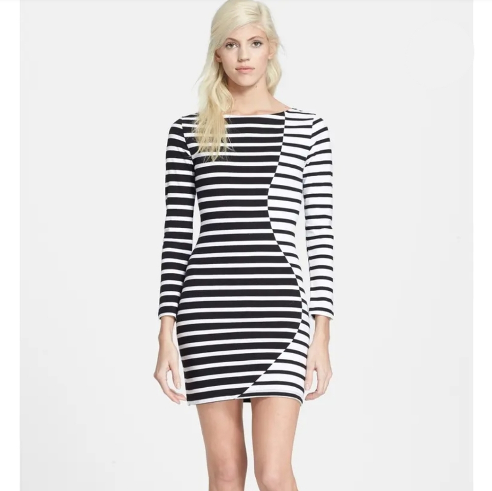 Band of Outsiders Wavy Contrast Stripe Dress - NWT